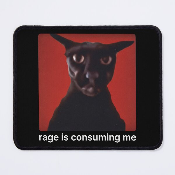 Item preview, Rage is Consuming Me - Evil Larry Cat Meme designed and sold by Eh Plus Designs.