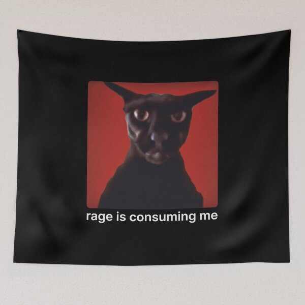 Item preview, Rage is Consuming Me - Evil Larry Cat Meme designed and sold by Eh Plus Designs.