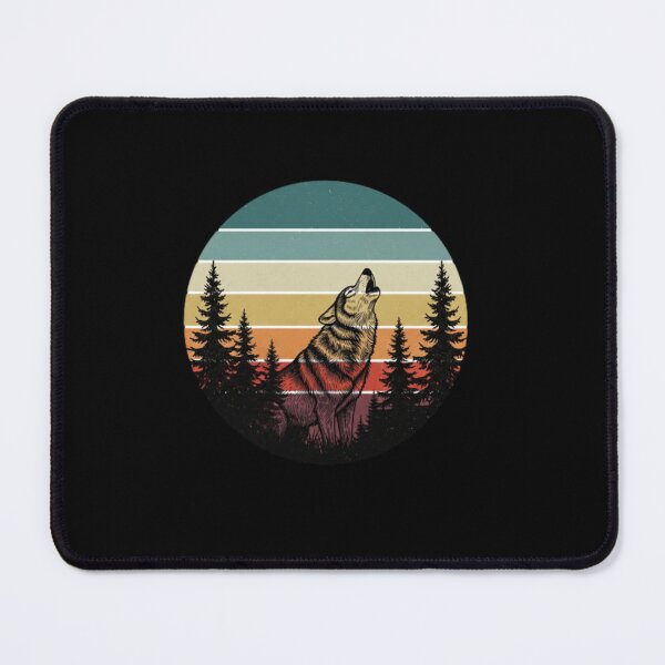 Item preview, Howling Wolf Retro Forest Sunset designed and sold by PopStars1993.