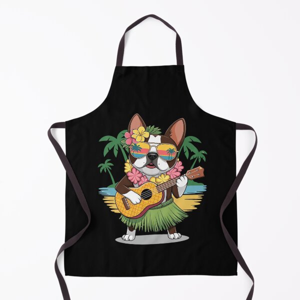 Item preview, Funny Hawaiian Boston Terrier Dog Pineapple Ukulele Summer designed and sold by catsdothingz.