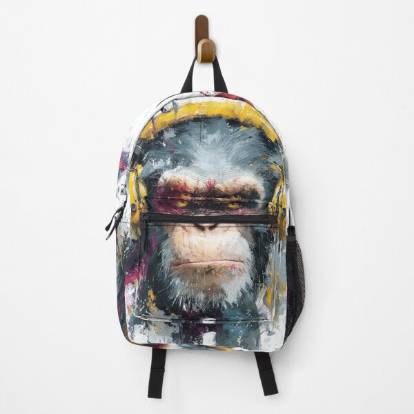 Item preview, Dj Monkey Business Gloomy Ape With Yellow Headphones  designed and sold by GrinGalore.