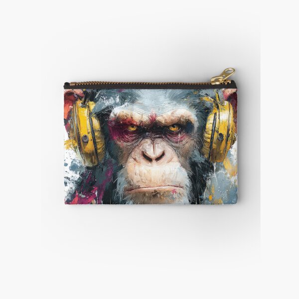 Item preview, Dj Monkey Business Gloomy Ape With Yellow Headphones  designed and sold by GrinGalore.