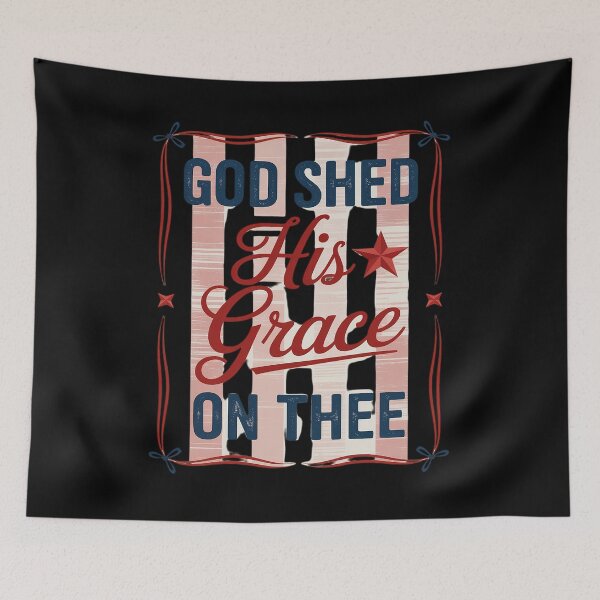 Item preview, Coquette Bow Funny 4th Of July God Shed His Grace On Thee designed and sold by HORIZBoutique.