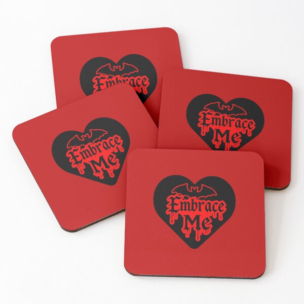 Item preview, Embrace Me Vampire Heart Meme – Masquerade Gaming Fan Funny Quote (Black & Red) designed and sold by SlightlyUnreal.