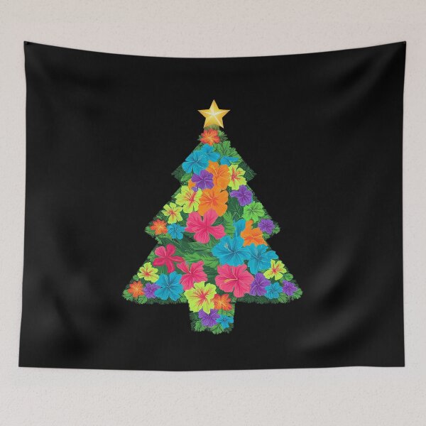 Item preview, Hawaiian Christmas Hibiscus Flower Tree Hawaii Tropical designed and sold by catsdothingz.