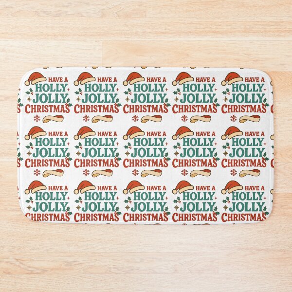 Item preview, Have a Holly Jolly Christmas Typography Design – Festive Holiday Quote Artwork designed and sold by WanDShop.