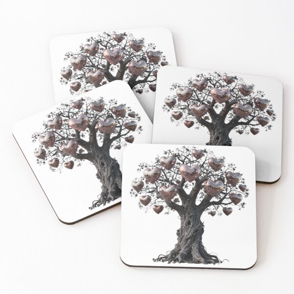 Item preview, Twisted Tree Rose Gold Hearts designed and sold by AnimalAirtistry.