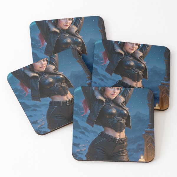 Item preview, Cathryne in leather cyber ears snowy pass designed and sold by CathryneDelamort.