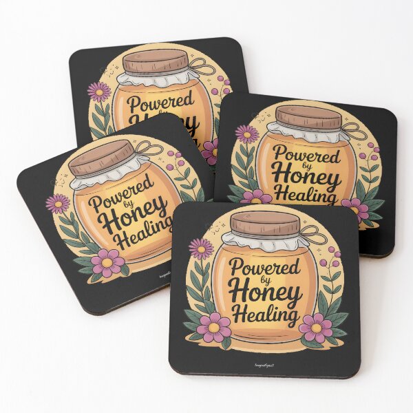 Item preview, Powered by Honey Healing – Cute Apitherapy Honey Jar Illustration designed and sold by ImaginedSpace7.