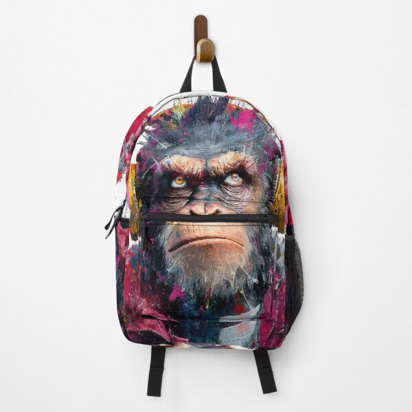 Item preview, Dj Monkey Ape Red Jacket With Headphones designed and sold by GrinGalore.