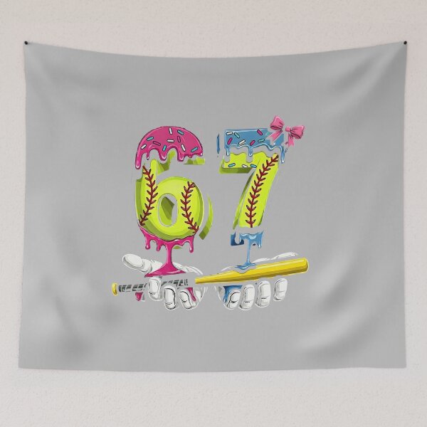 Item preview, Softball 67 Ice Cream Drip Six Seven Boys Funny Meme designed and sold by mjohnson9.