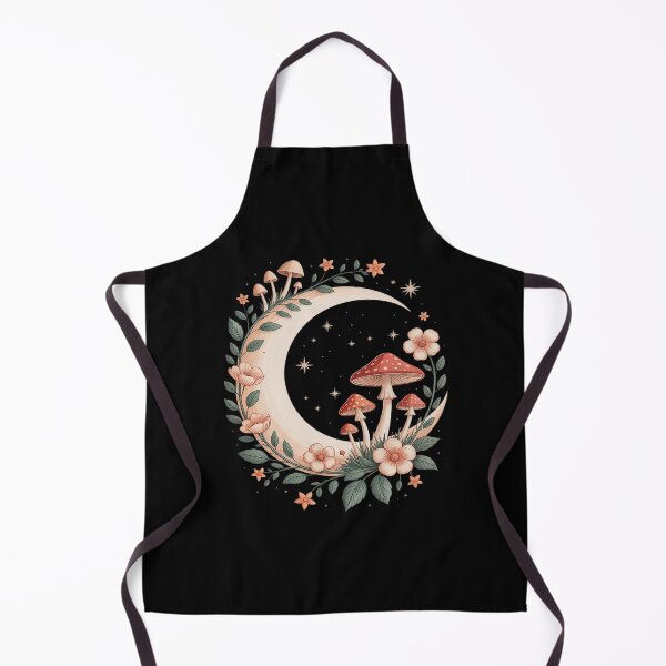 Item preview, cottagecore moon mushroom moonphase floral goblincore designed and sold by HORIZBoutique.