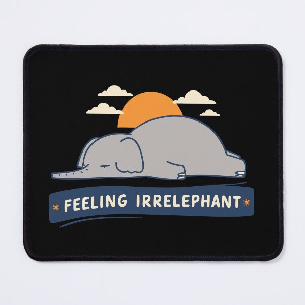 Item preview, Feeling Irrelephant – Cute Minimal Elephant Pun Illustration designed and sold by Minimum-Rage.
