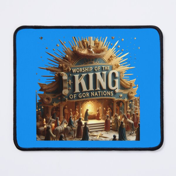 Item preview, Worship of the King of All Nations – 3D Nativity Adoration Label , designed and sold by PaintMeWorld.