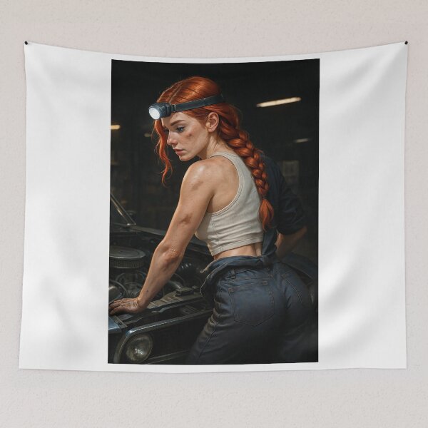 Item preview, Rowan Fletcher headlamp working on car engine designed and sold by CathryneDelamort.