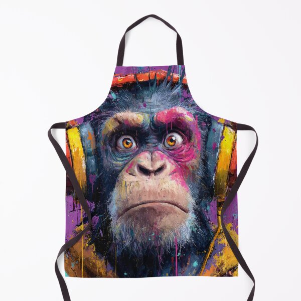 Item preview, Stylish Dj Monkey Thinker Surprised Ape With Headphones designed and sold by GrinGalore.