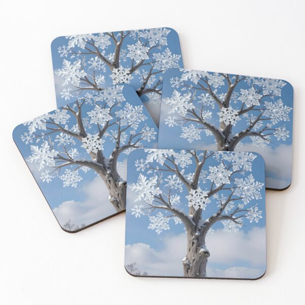 Item preview, Winter Ice Snowflake Tree Art designed and sold by AnimalAirtistry.