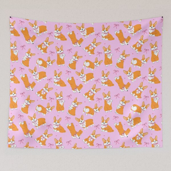 Item preview, cute corgi dogs with bows on their necks designed and sold by burbura.
