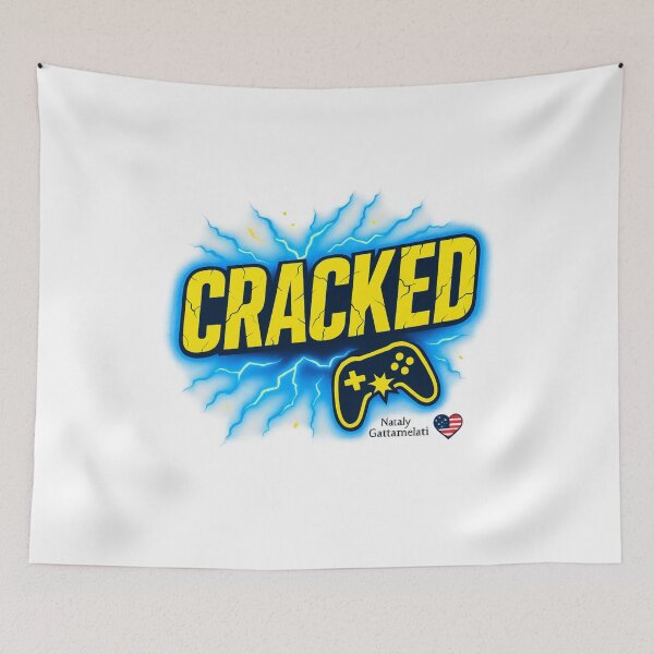 Item preview, Cracked Gaming Power Logo designed and sold by natalygattamelati.