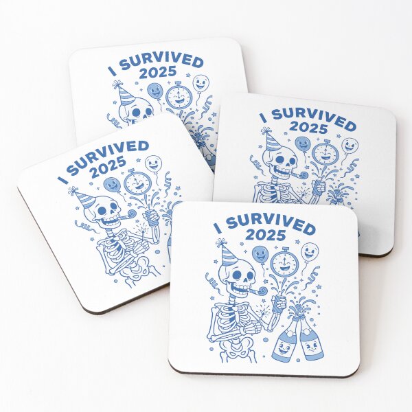 Item preview, I Survived 2025 Skeleton Celebration Fun designed and sold by LuminOrb.