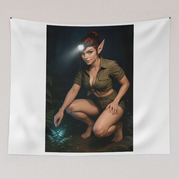 Item preview, Fortana Valentina x headlamp crouching dark forest designed and sold by CathryneDelamort.