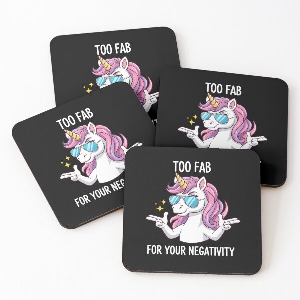 Item preview, Too Fab For Your Negativity – Funny Unicorn Sticker & Tee designed and sold by haitrieuic96.
