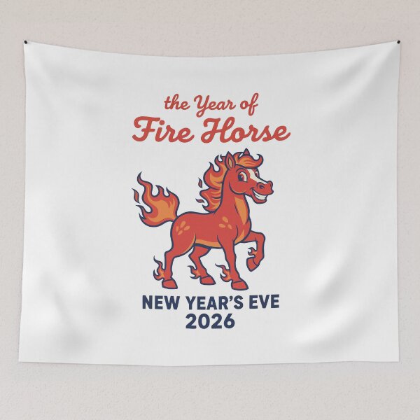 Item preview, The Year of Fire Horse New Year's Eve 2026 designed and sold by LuminOrb.