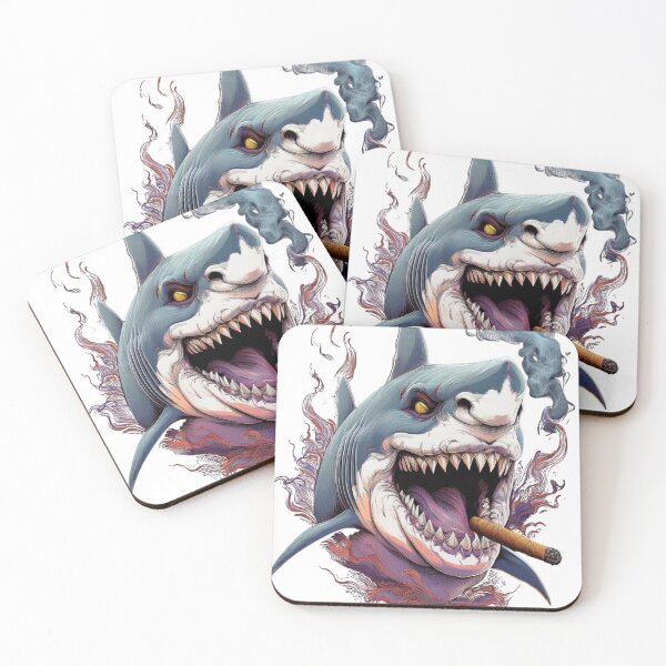 Item preview, Badass Smoking Shark Art designed and sold by Good-moods.