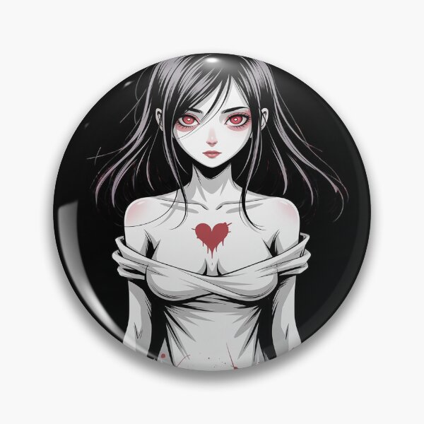 Item preview, Creepy Girl Horror Gothic Bloody Heart designed and sold by FluoroWave.