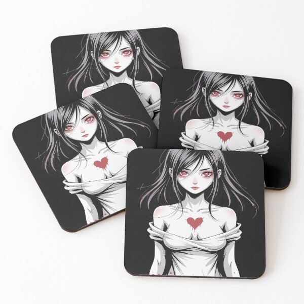 Item preview, Creepy Girl Horror Gothic Bloody Heart designed and sold by FluoroWave.