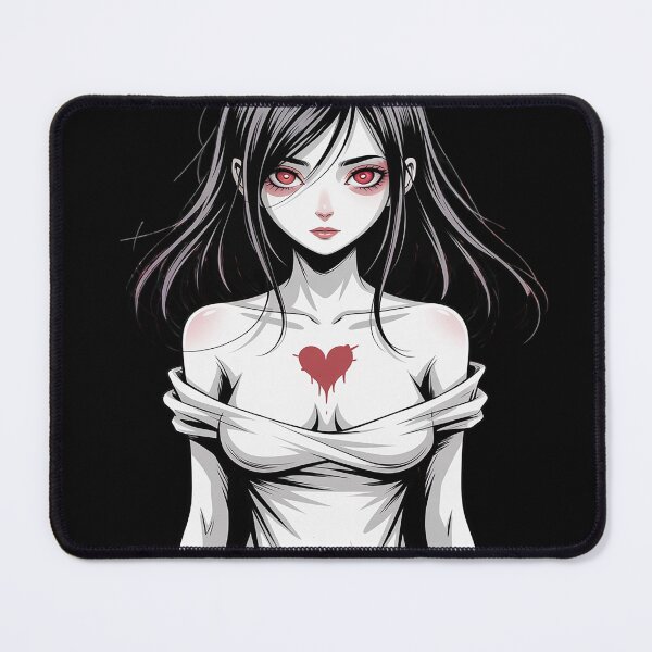 Item preview, Creepy Girl Horror Gothic Bloody Heart designed and sold by FluoroWave.