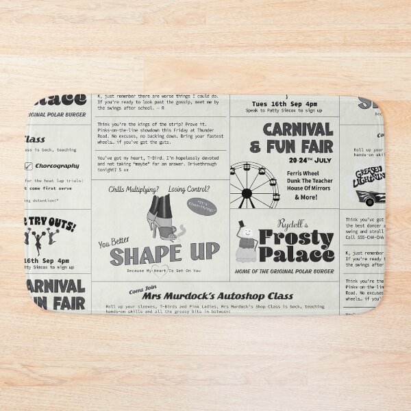 Item preview, Grease Rydell High Newspaper Small Ads designed and sold by Emsimonsen.