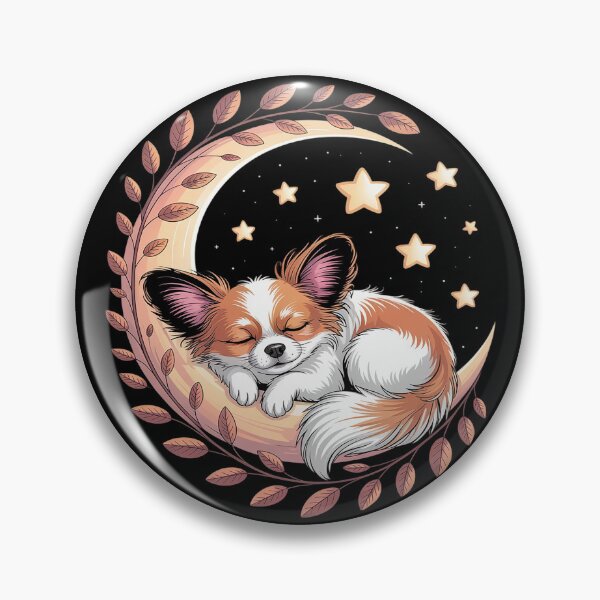 Item preview, Crescent Moon Papillon Dog Continental designed and sold by FluoroWave.