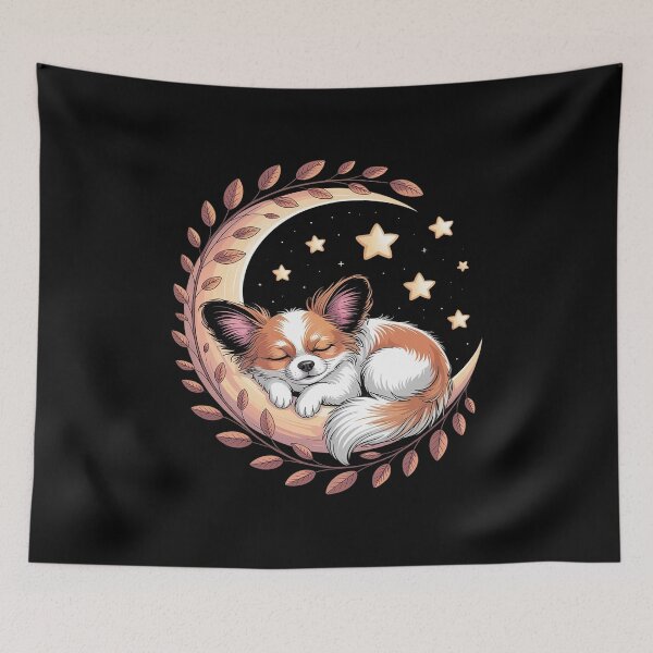 Item preview, Crescent Moon Papillon Dog Continental designed and sold by FluoroWave.