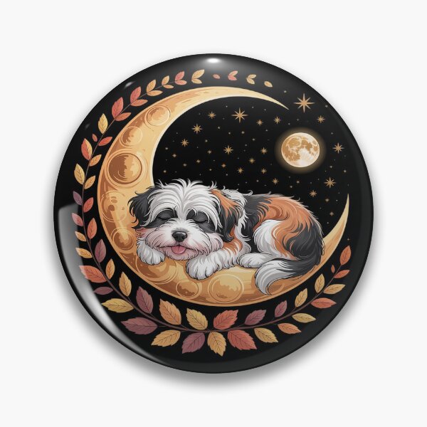 Item preview, Crescent Moon Petit Basset Griffon designed and sold by FluoroWave.