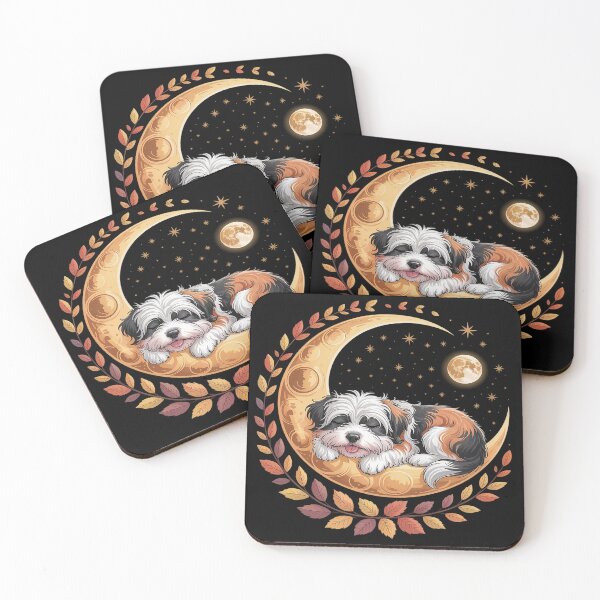 Item preview, Crescent Moon Petit Basset Griffon designed and sold by FluoroWave.