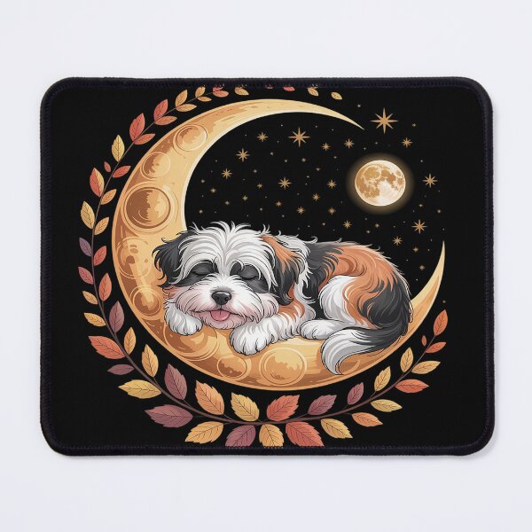 Item preview, Crescent Moon Petit Basset Griffon designed and sold by FluoroWave.