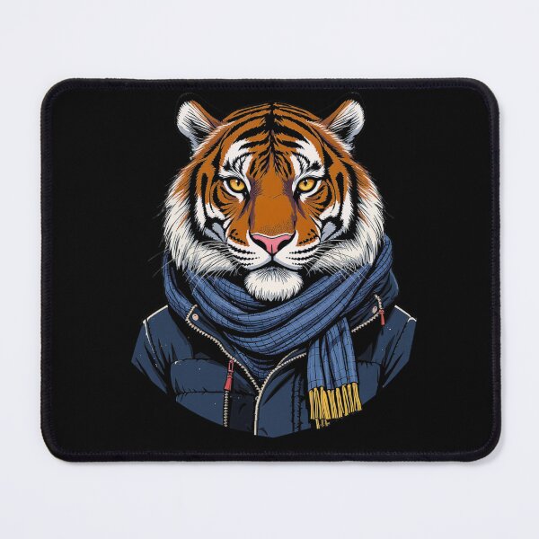 Item preview, Tiger Winter Street Style | Cool Urban Tiger in Jacket & Scarf designed and sold by ColorSplash123.