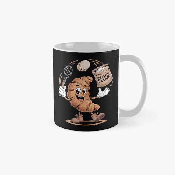 Item preview, Croissant Juggling Eggs Flour and Whisk Funny designed and sold by FluoroWave.