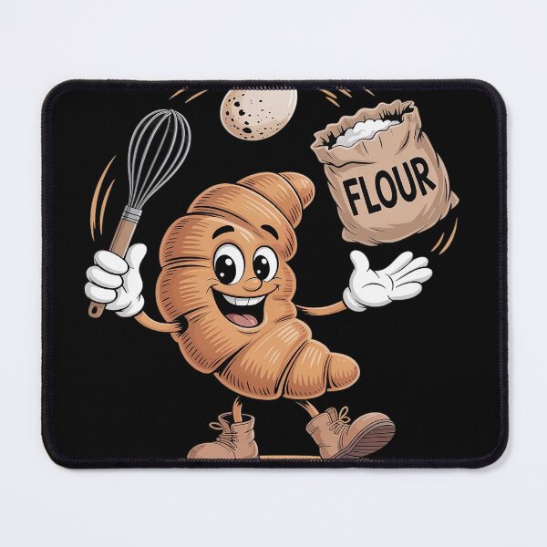 Item preview, Croissant Juggling Eggs Flour and Whisk Funny designed and sold by FluoroWave.