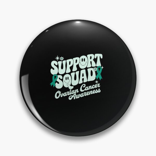 Item preview, Groovy Support Squad Teal Ribbon Ovarian Cancer Awareness designed and sold by KonopikaaArt.
