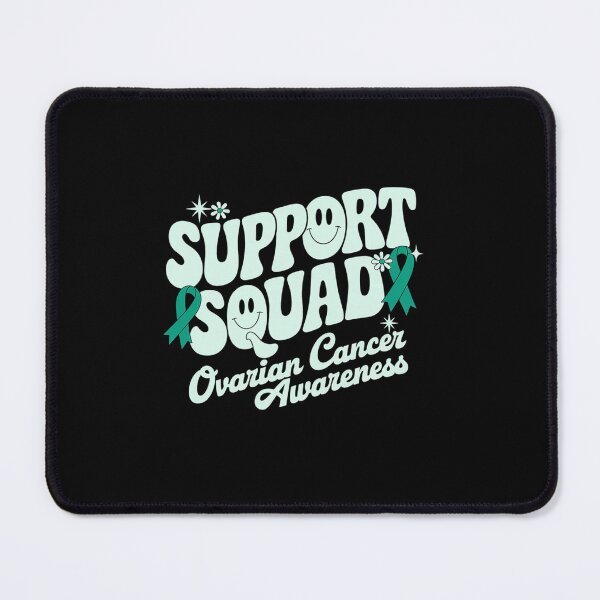Item preview, Groovy Support Squad Teal Ribbon Ovarian Cancer Awareness designed and sold by KonopikaaArt.