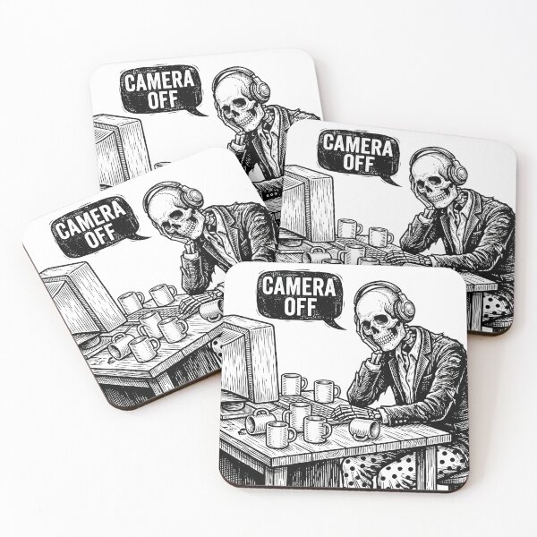 Item preview, Camera Off - Funny Remote Work Skeleton designed and sold by WojcikDesigners.