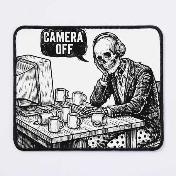 Item preview, Camera Off - Funny Remote Work Skeleton designed and sold by WojcikDesigners.