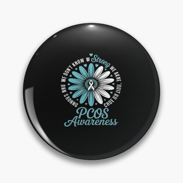 Item preview, Motivational PCOS Awareness Sunflower Ribbon Teal Support designed and sold by TAYLOROUSDALE.