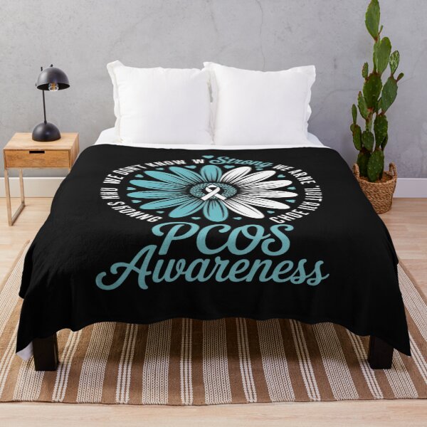 Item preview, Motivational PCOS Awareness Sunflower Ribbon Teal Support designed and sold by TAYLOROUSDALE.