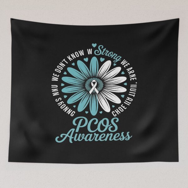 Item preview, Motivational PCOS Awareness Sunflower Ribbon Teal Support designed and sold by TAYLOROUSDALE.