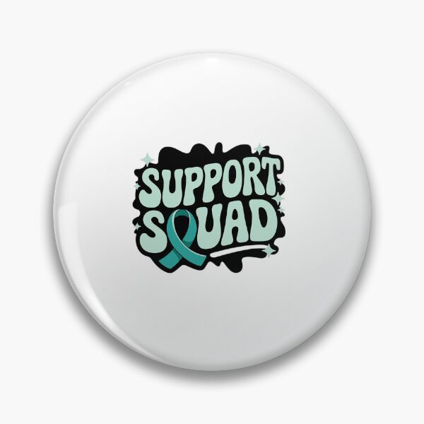 Item preview, Groovy Support Squad Ovarian Cancer Awareness Teal Ribbon designed and sold by KonopikaaArt.