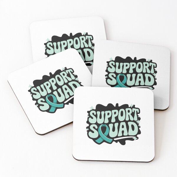 Item preview, Groovy Support Squad Ovarian Cancer Awareness Teal Ribbon designed and sold by KonopikaaArt.