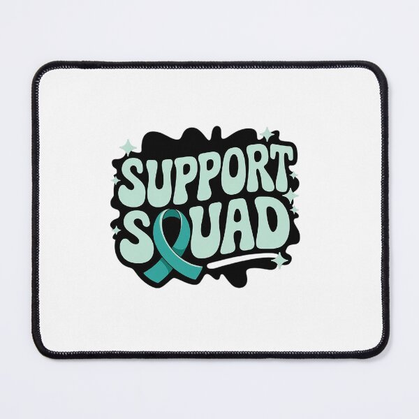 Item preview, Groovy Support Squad Ovarian Cancer Awareness Teal Ribbon designed and sold by KonopikaaArt.